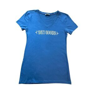 Zenana Outfitters Womans Small Graphic Blue Short Sleeve T-Shirt Size M